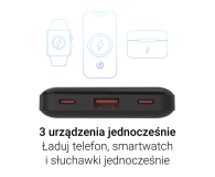 Silver Monkey Powerbank Smart 10 000 mAh 22.5W Czarny - 1481422 - zdjęcie 5